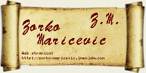 Zorko Marićević vizit kartica